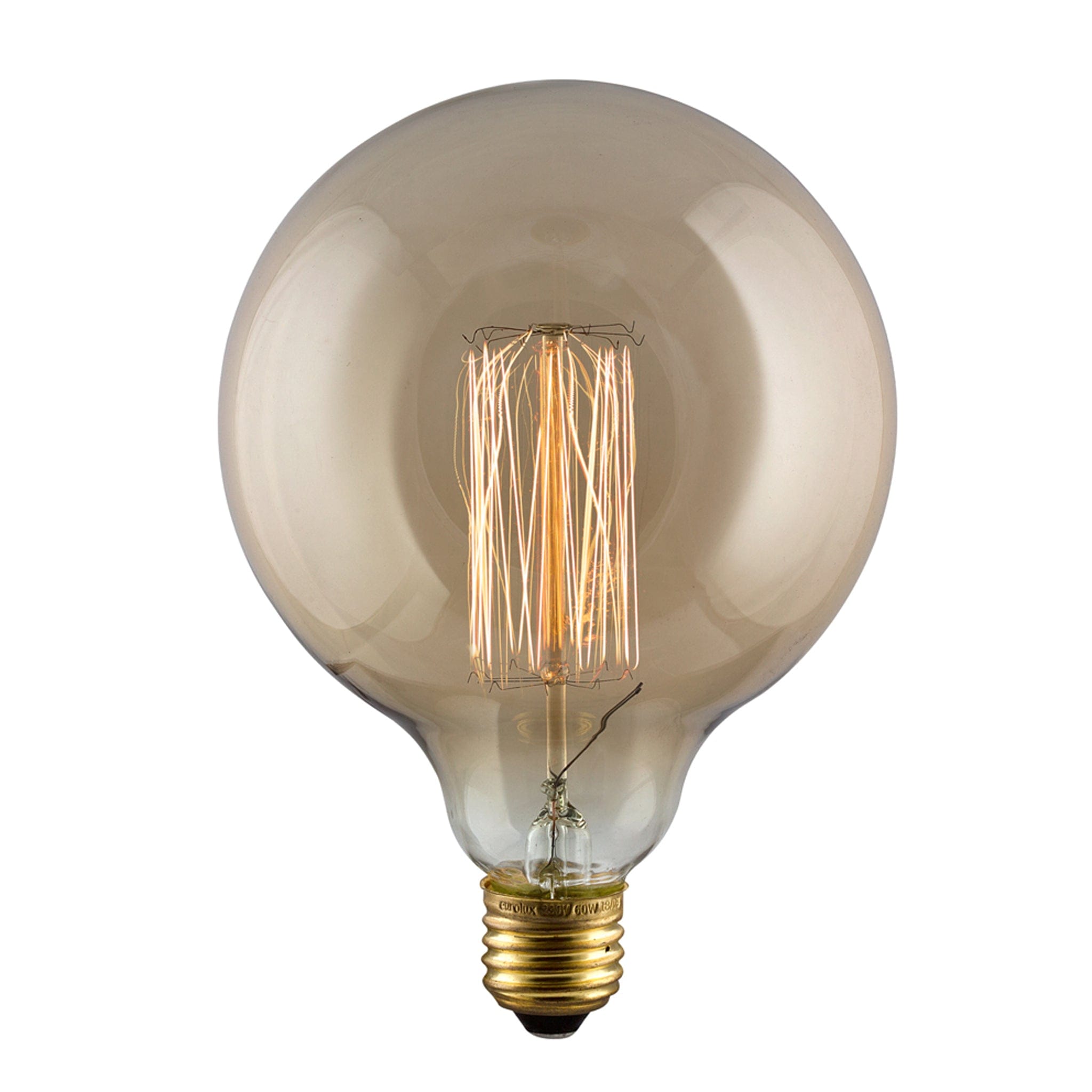 Amber Round Carbon Filament Globe