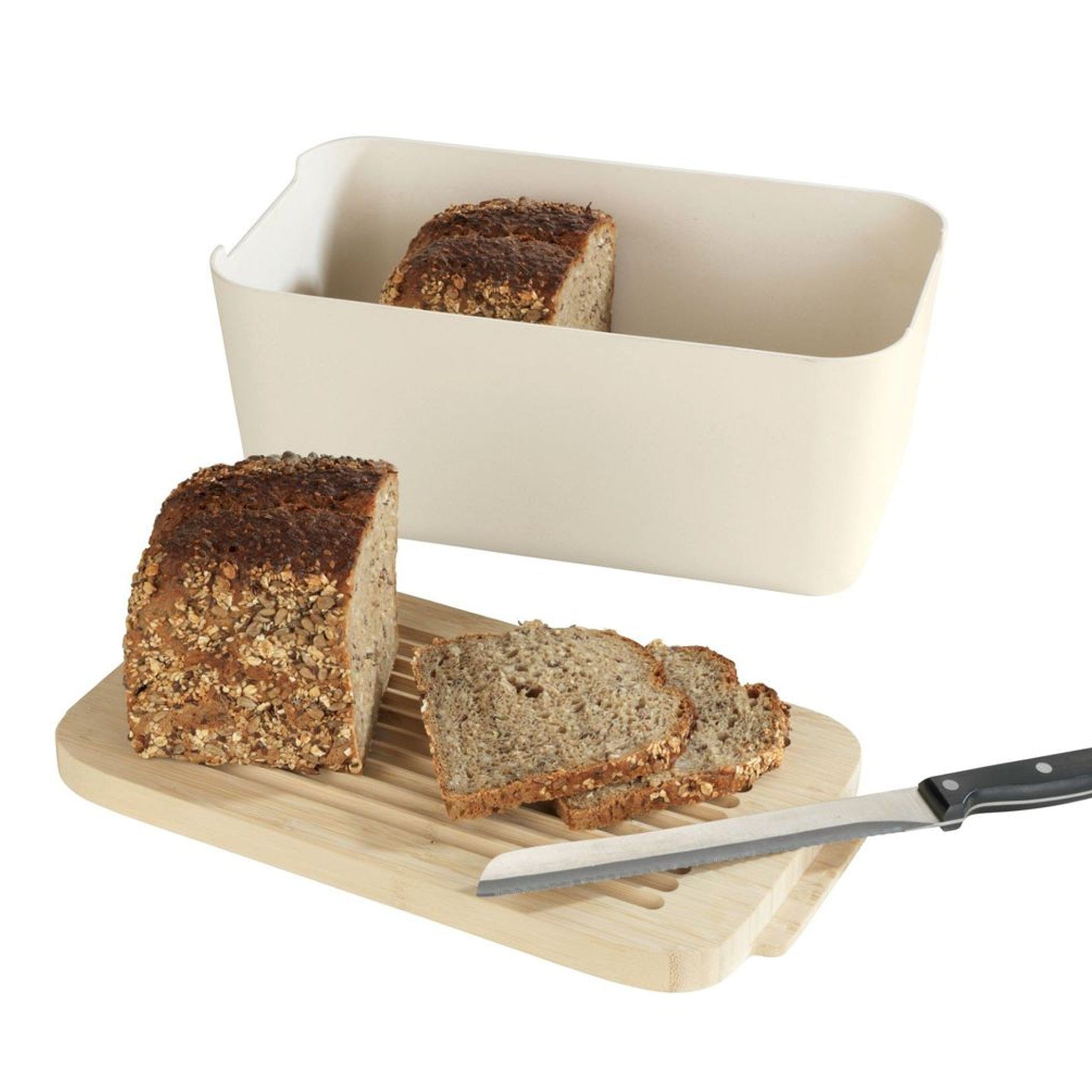 Bread box with bamboo chopping board