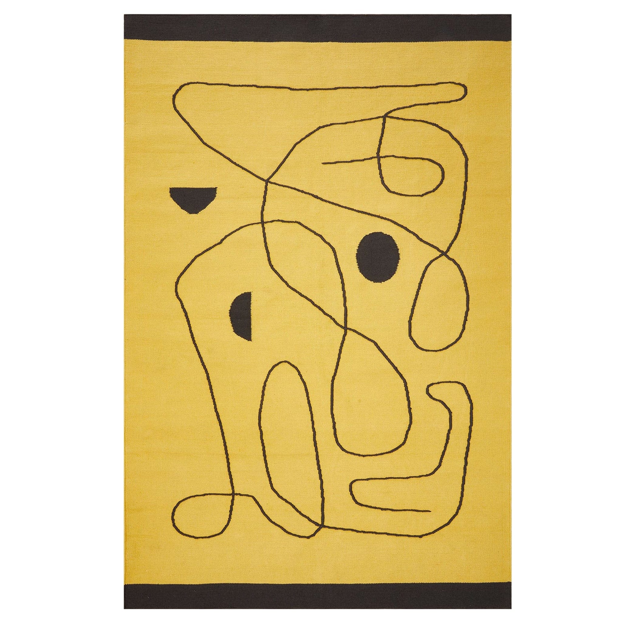 Featuring distinct organic linework set on a sunny yellow backdrop, this eye-catching piece was designed to evoke a sense of optimism and joy in your indoor spaces. Enjoy a superb softness underfoot with this rug’s handwoven 100% wool construction.