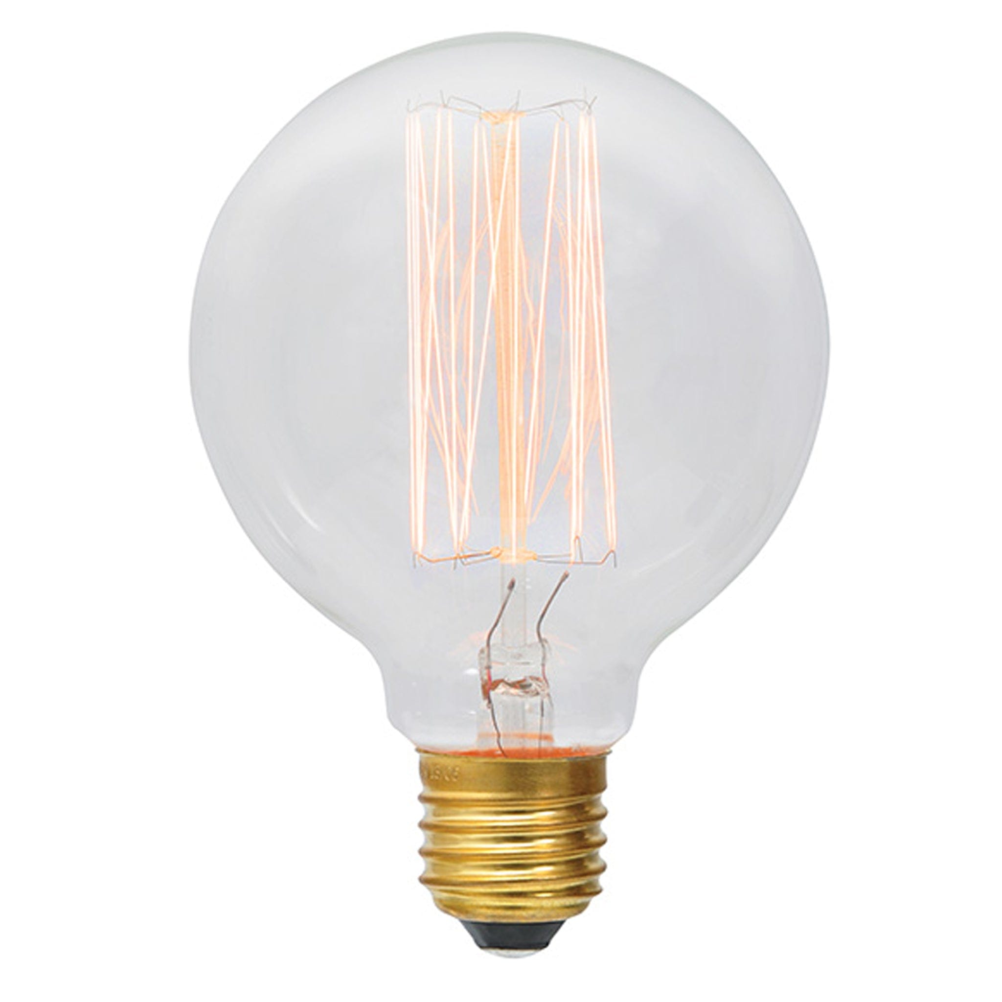 Clear Round Carbon Filament Globe