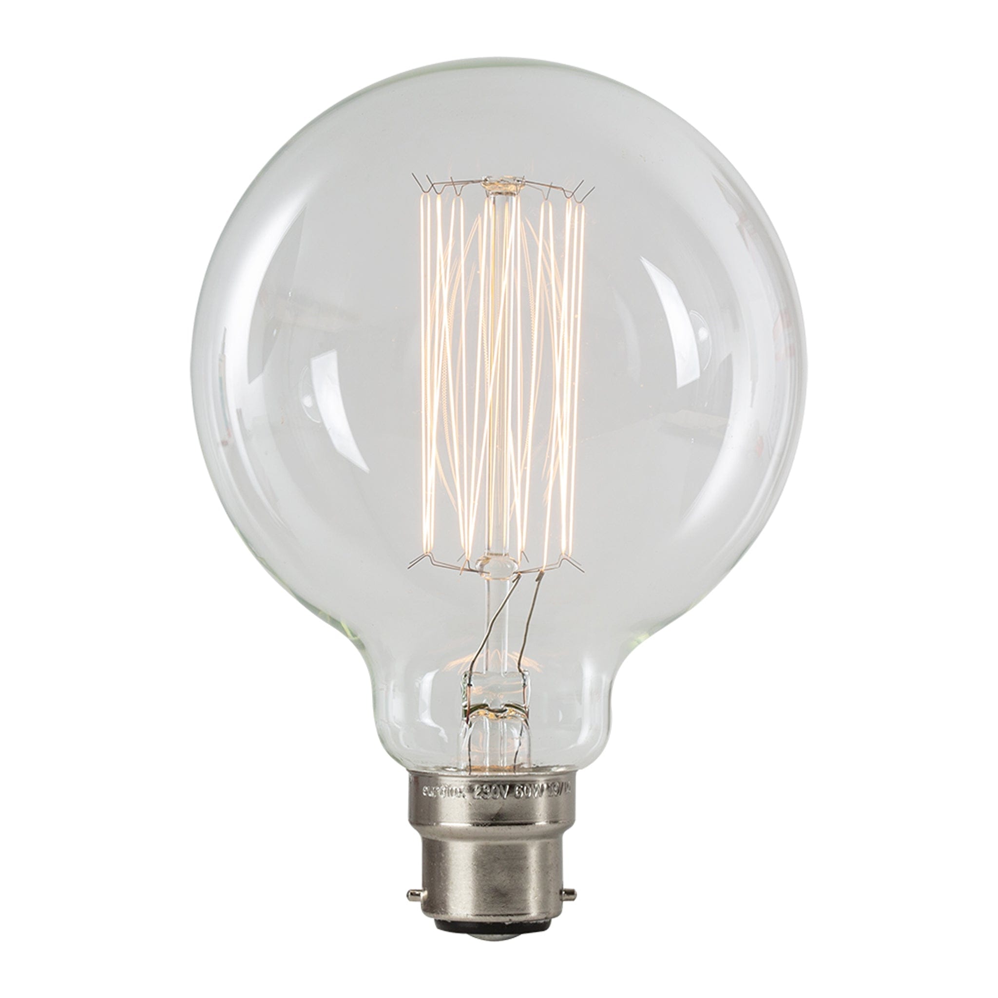 Clear Round Carbon Filament Globe