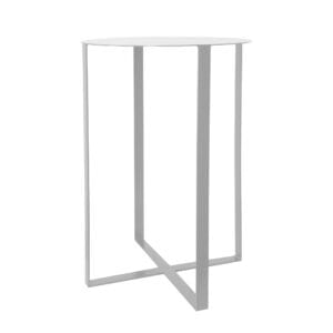 A beautiful design with a touch of industrial elegance to add sophistication and modernism to your space. Manufactured from mild steel, welded and powder coated. Available in a matching coffee table.