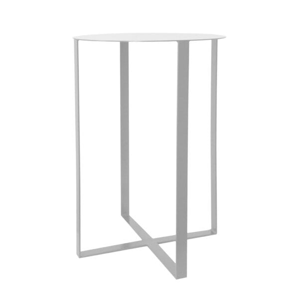 A beautiful design with a touch of industrial elegance to add sophistication and modernism to your space. Manufactured from mild steel, welded and powder coated. Available in a matching coffee table.