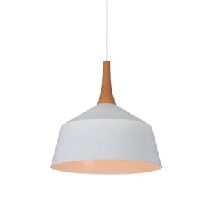 Retro and neutral looks with the Fjord nordic pendant. Impressive metal body for modern charm. Hang in your stairwell, bedroom, kitchen or dining room for practical yet contemporary lighting.
