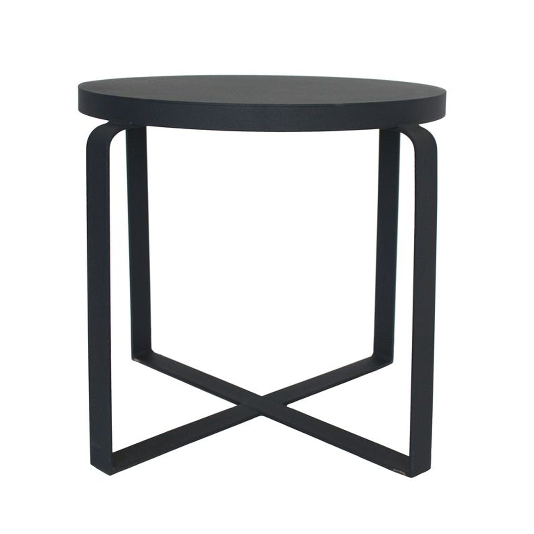 Bring a fresh, modern look into your home with the sleek and chic sandpaper charcoal Hinny side table. Available in a matching coffee table.