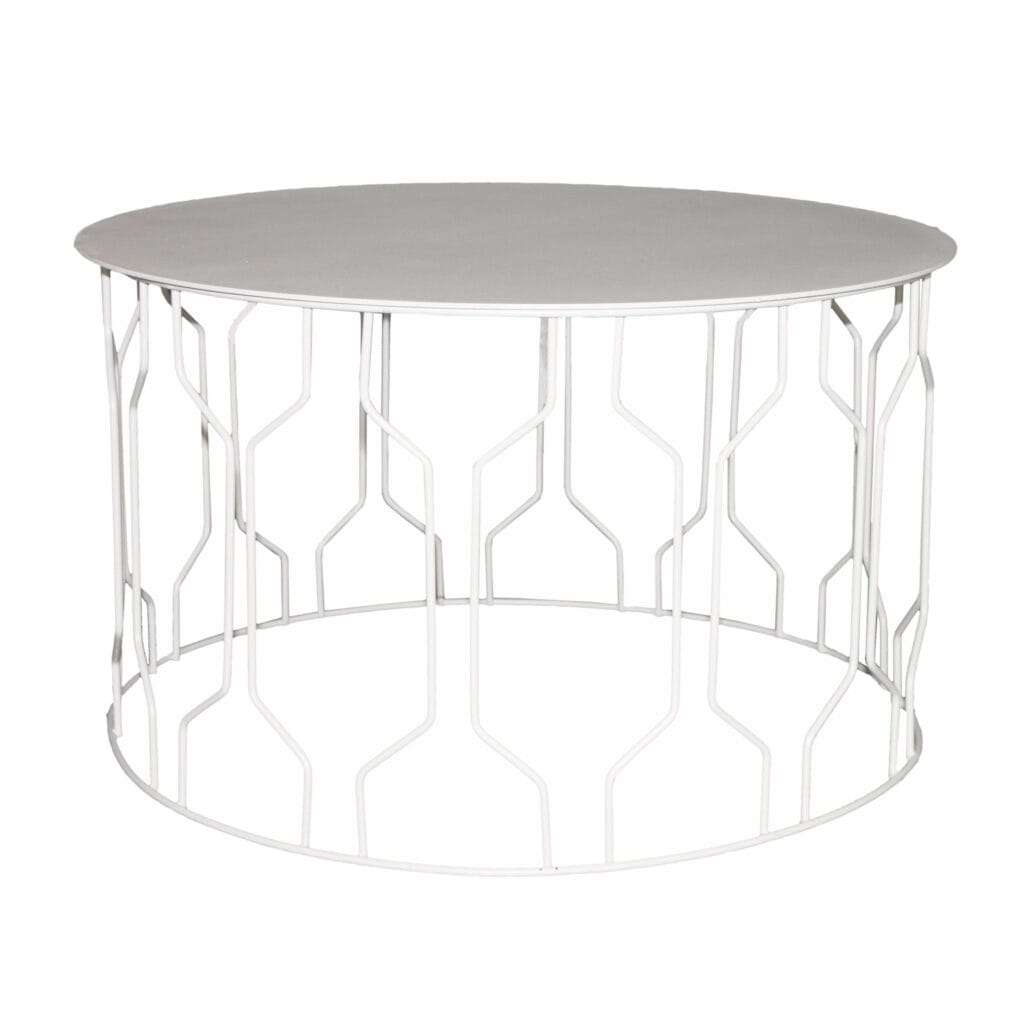 Bring a touch of contemporary elegance to your living room with the Honeycomb Coffee Table. Featuring a unique geometric base inspired by honeycomb patterns and a white tabletop, this stylish piece is both eye-catching and functional. The Honeycomb coffee table makes for a great statement piece in your living room. Manufactured from mild steel, welded and powder coated.