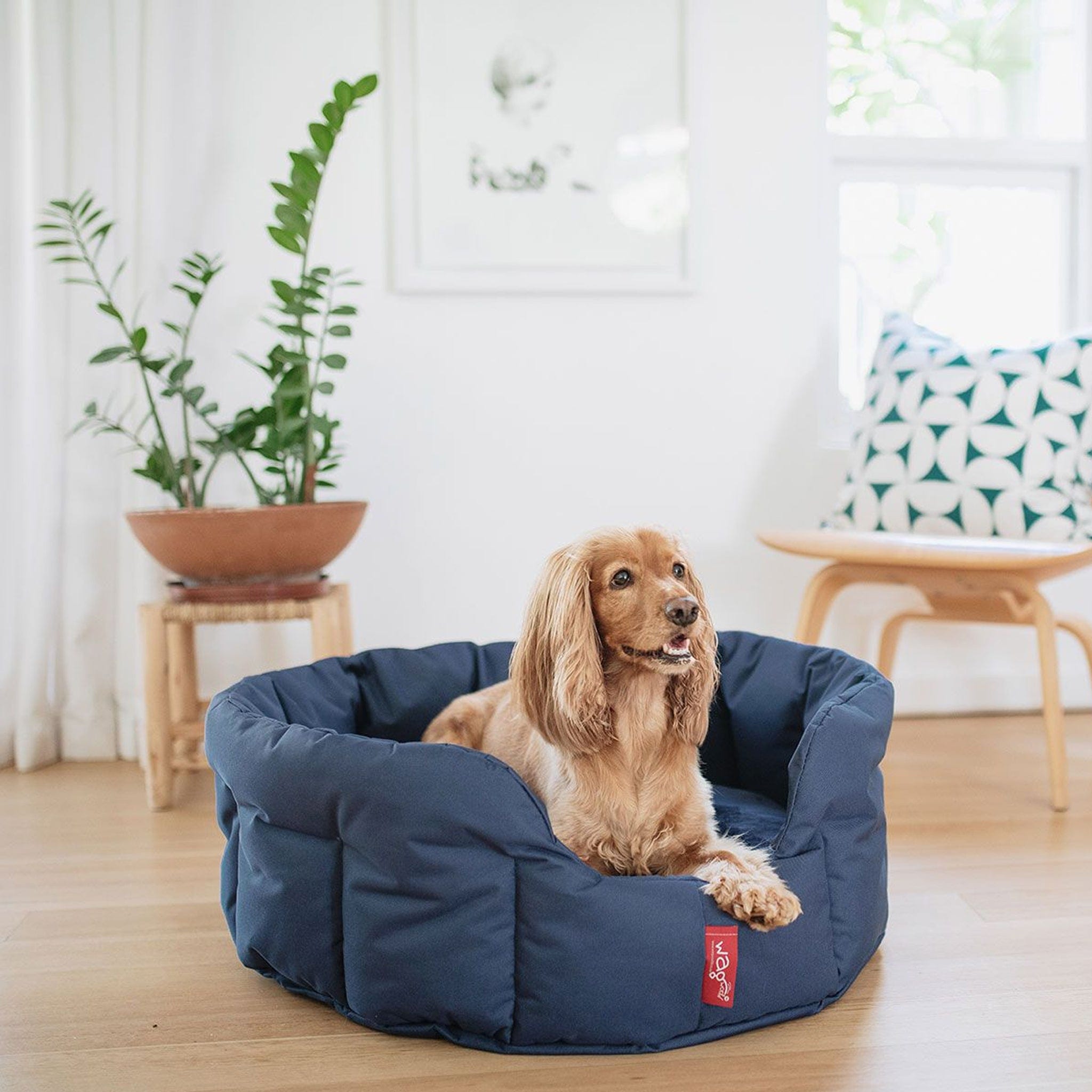 It's like a warm hug on a cold day. A cosy and stylish round-shaped bed for medium to large fur babies. This nest-shaped bed will offer warmth, comfort, and a sense of security due to the sides.