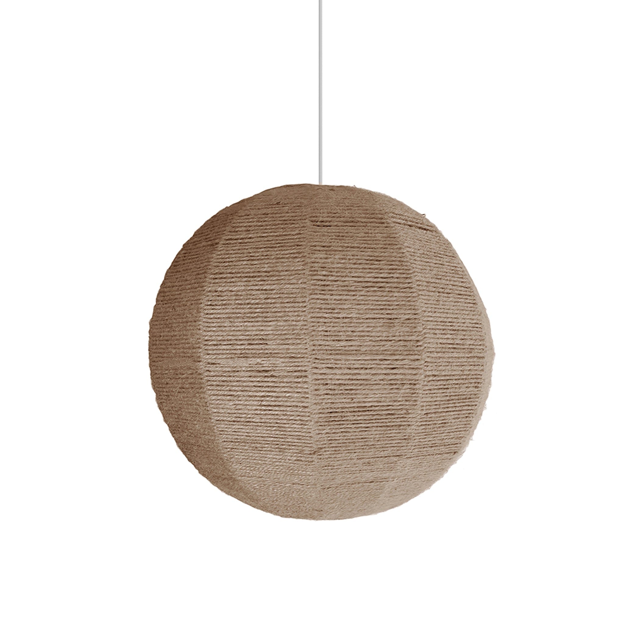 The hand woven natural Jute ball pendant is perfect for your dining room, living area, or commercial space for practical lighting that creates a statement.