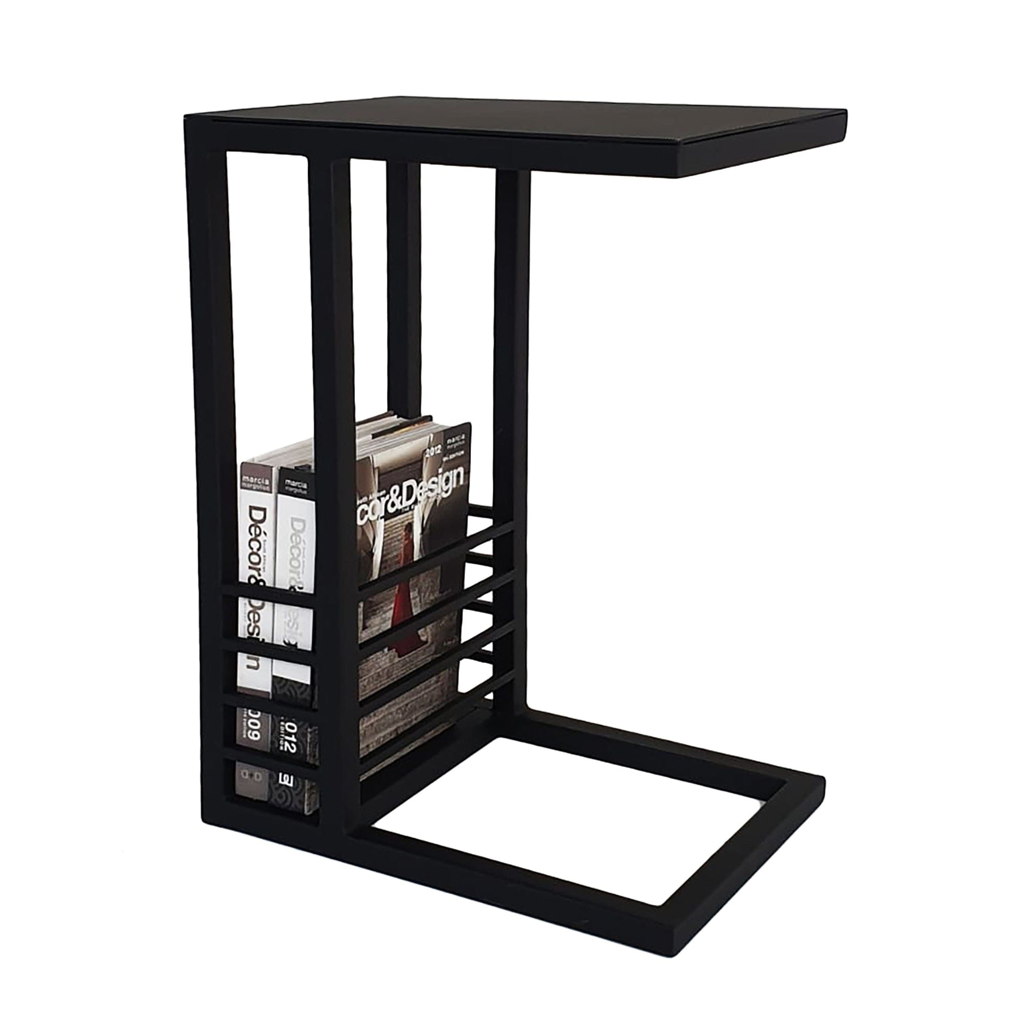 The magazine ease side table is perfect for right next to the sofa. Manufactured from mild steel, welded and powder coated.