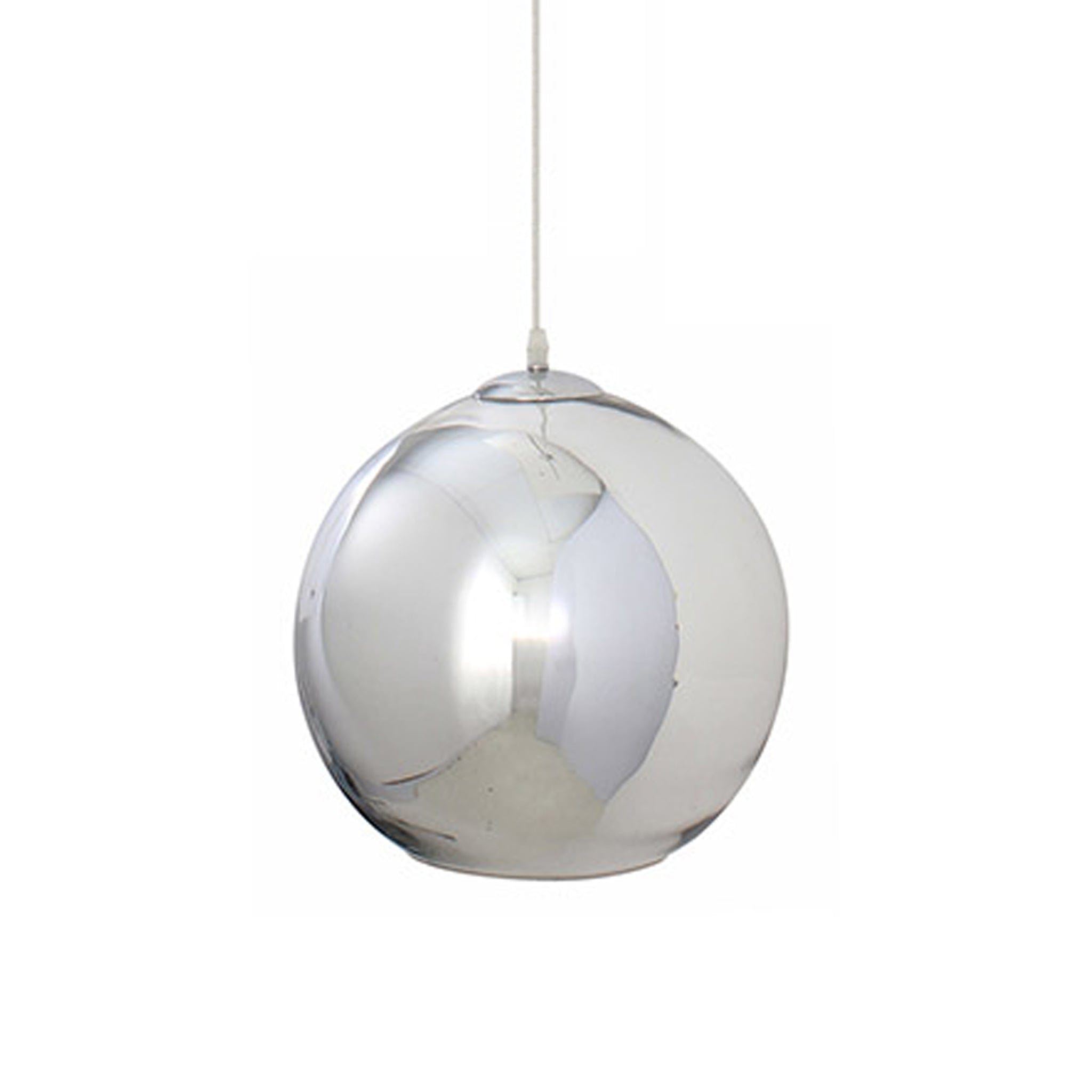 Mercury Pendant Electroplated Chrome Glass