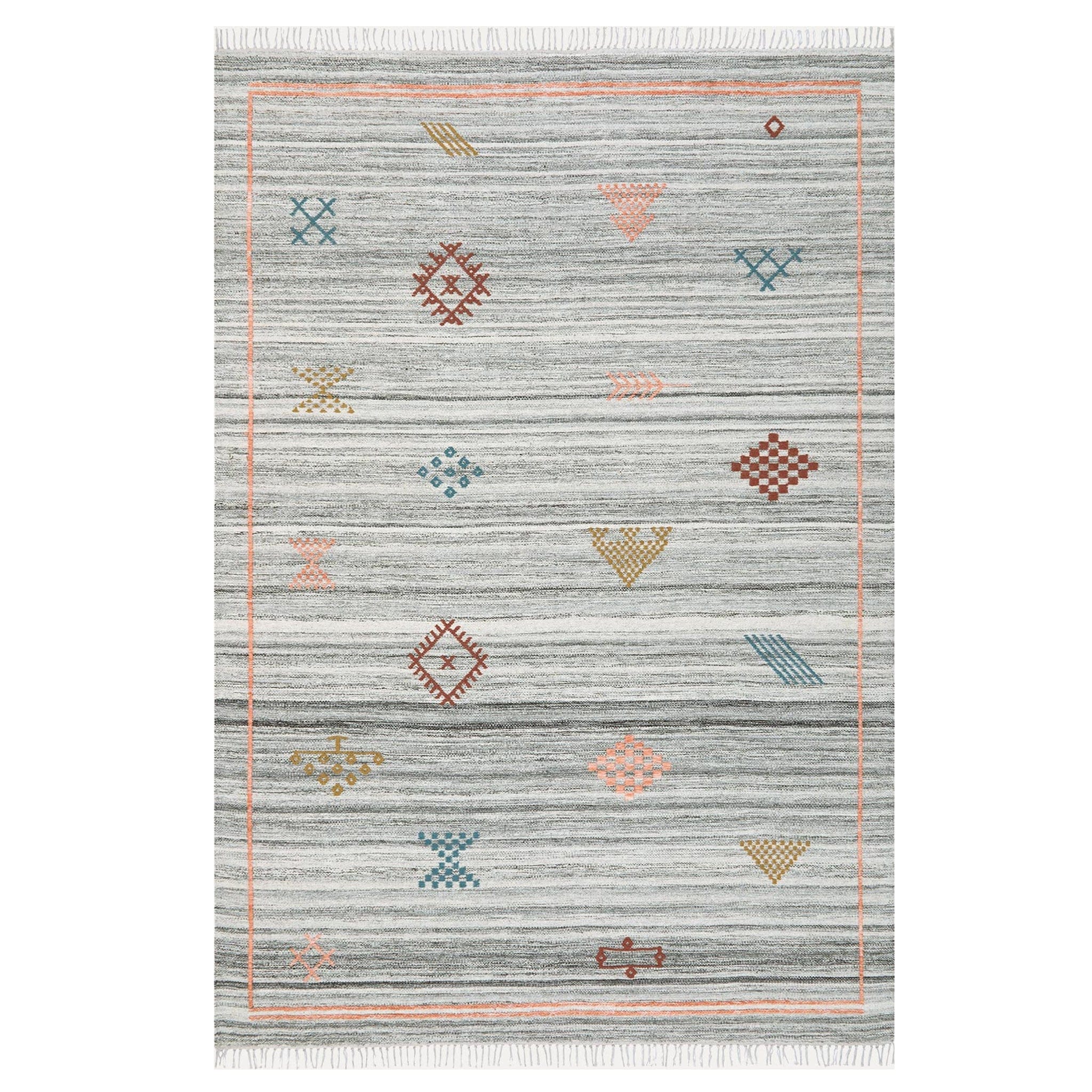 Inspired by the renowned design aesthetic of Scandinavia, this versatile rug uses an upbeat blend of pattern and colour to add youthful vibrance to a range of spaces. The wool-cotton blend gives it a soft, luxurious feel.