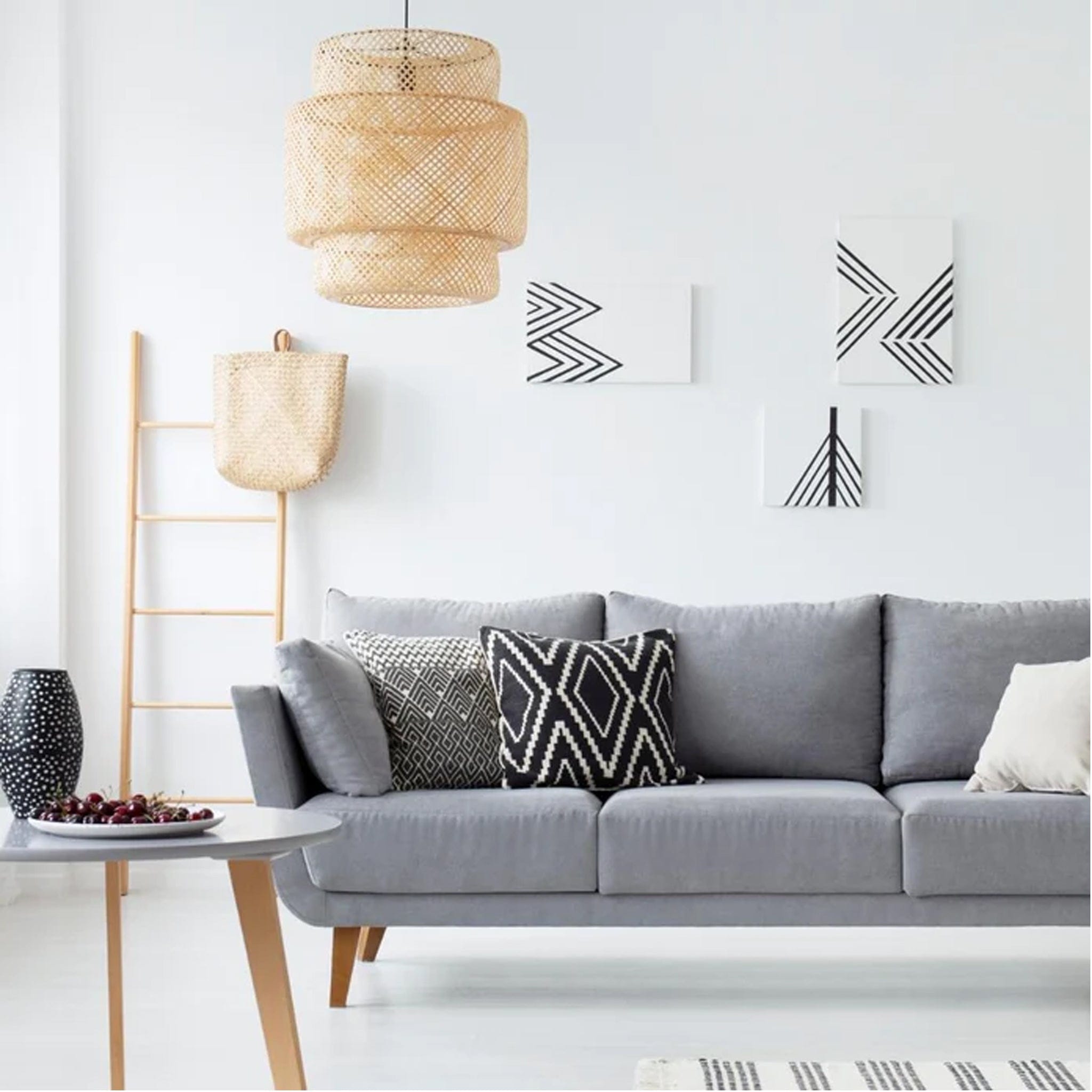 Crafted from solid iron and natural rattan for the perfect blend of lasting durability and organic beauty. Curved rattan shade diffuses the light to create a warm, ambient glow to suit both bedrooms and living spaces alike. Complements a wide range of aesthetics