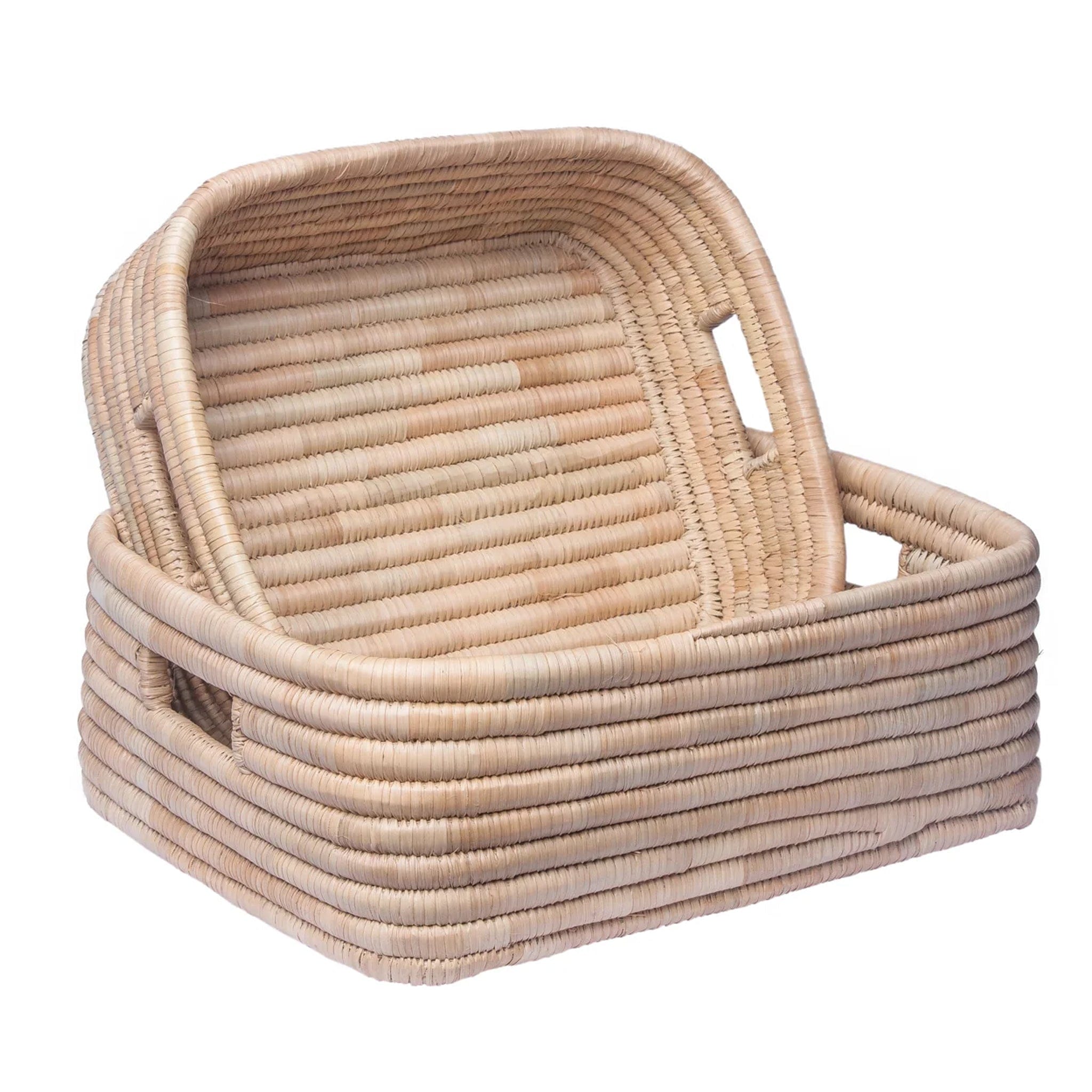 Natural Palm Rectangle Basket