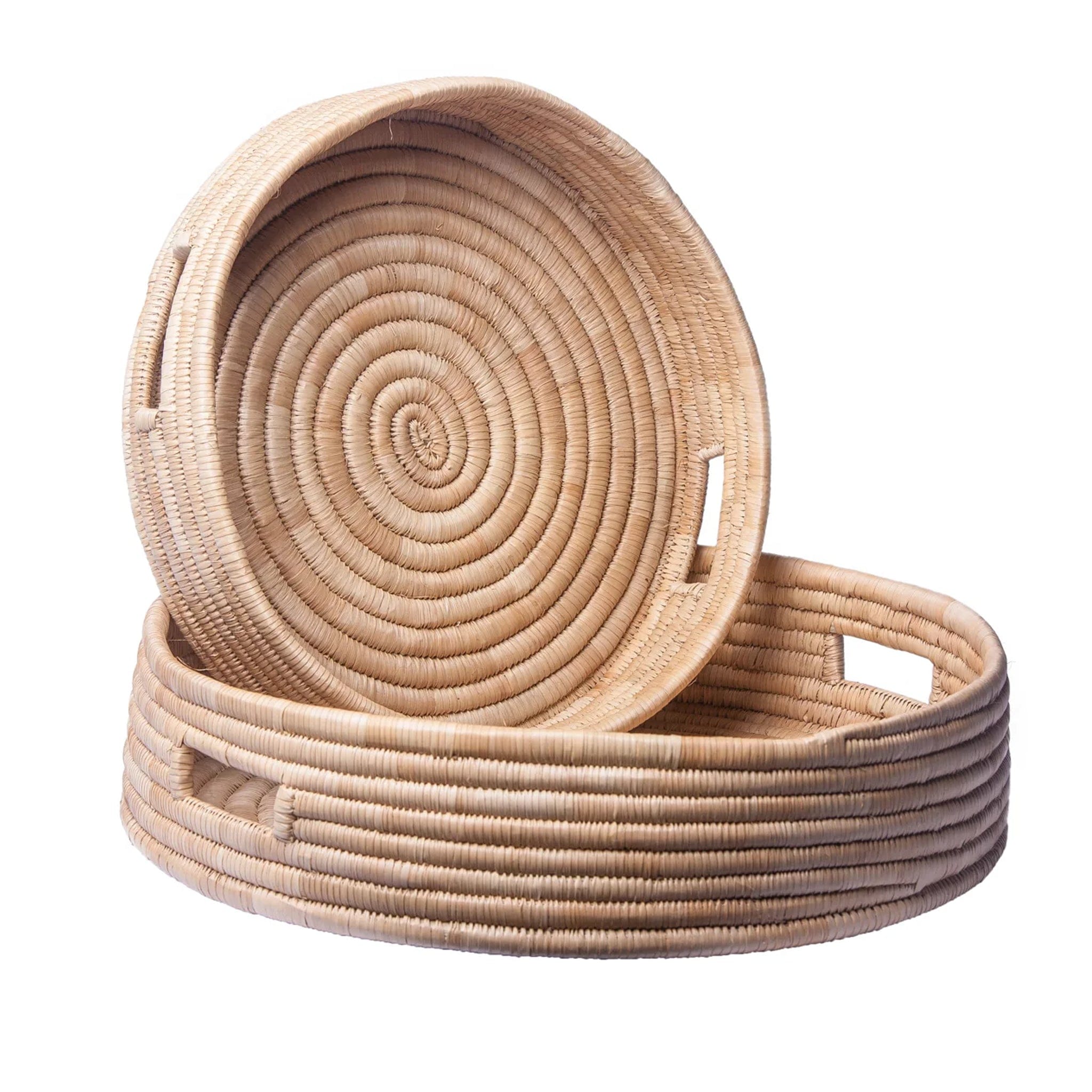 Natural Palm Round Tray