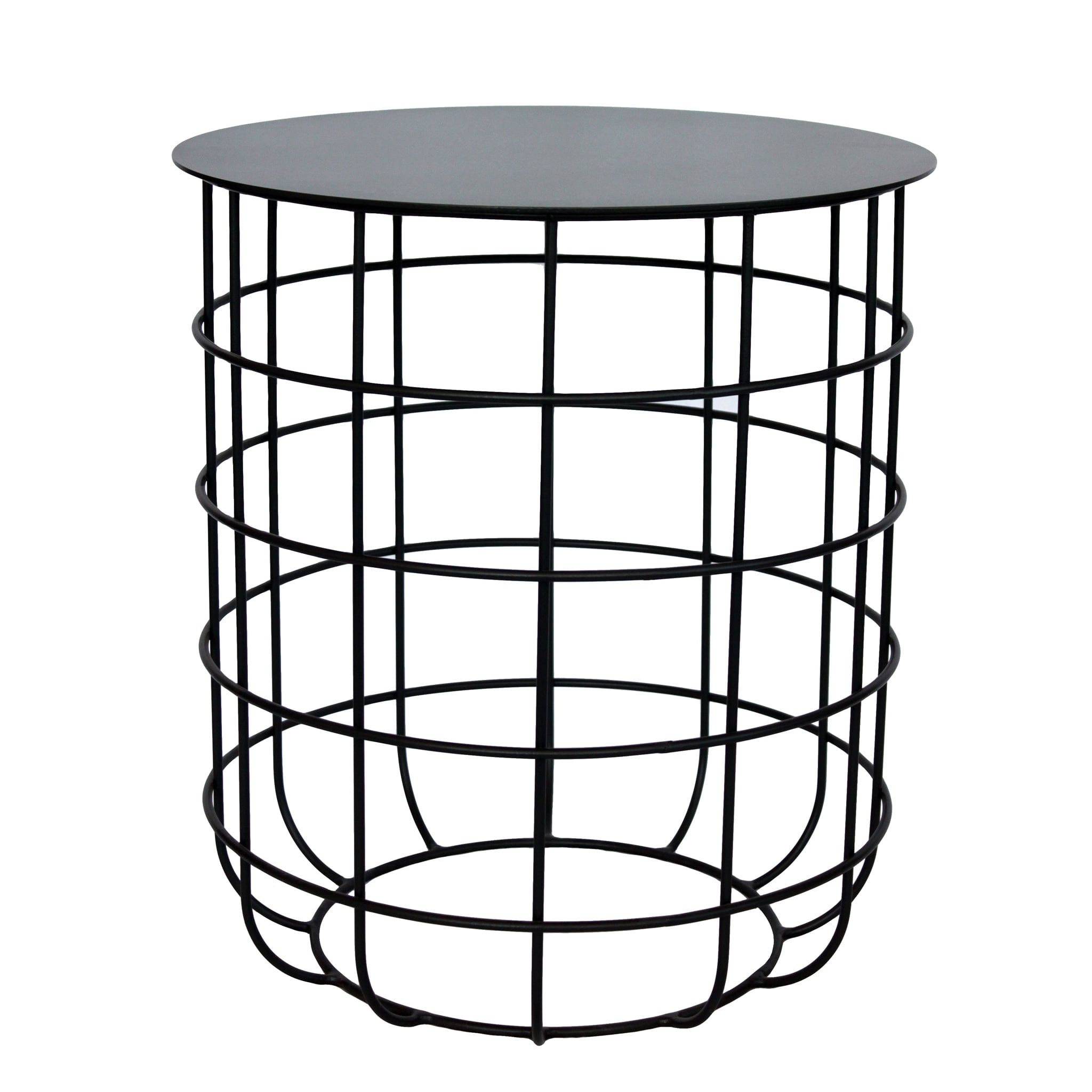A minimalistic wireframe design manufactured from mild steel, welded and powder coated. Available in a matching coffee table.