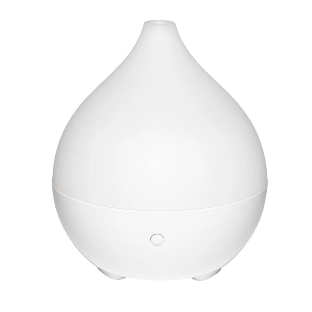 The Nomad Ultrasonic Diffuser features a warm white light. Diffusers work by breaking 100% essential oils down into micro molecules and then projecting them into the air to fill a room or workspace.