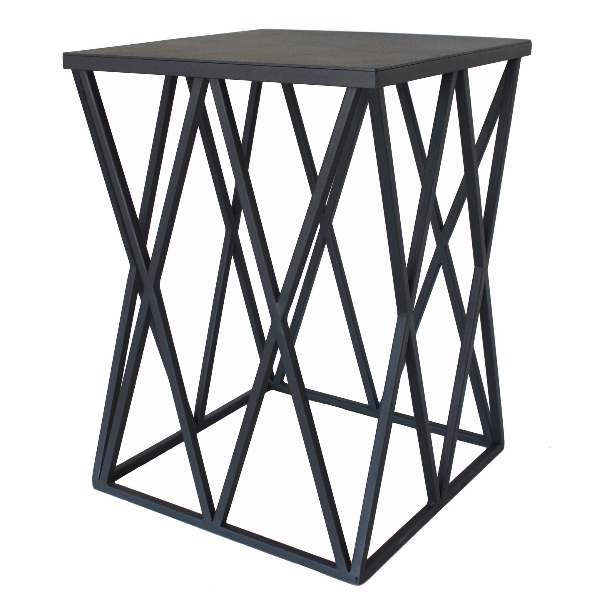 A beautiful design that will add sophistication and modernism to your space. The Orson side table is manufactured from mild steel, welded and powder coated. Available in a matching coffee table.
