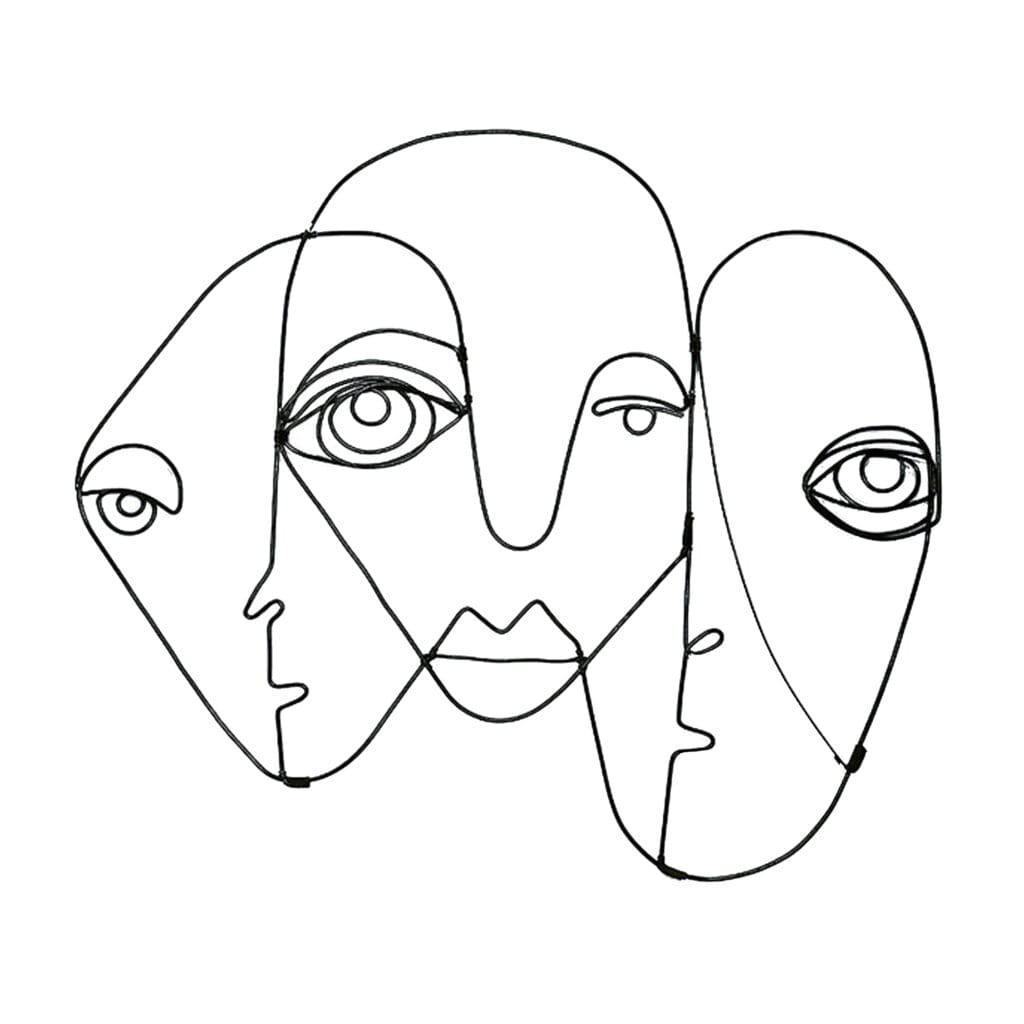 Social : The yearning to be alone.  A unique translation of line art and emotion, set the tone of your space from the walls up!