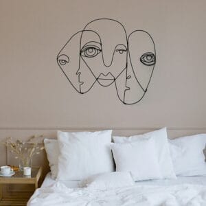 Social : The yearning to be alone.  A unique translation of line art and emotion, set the tone of your space from the walls up!