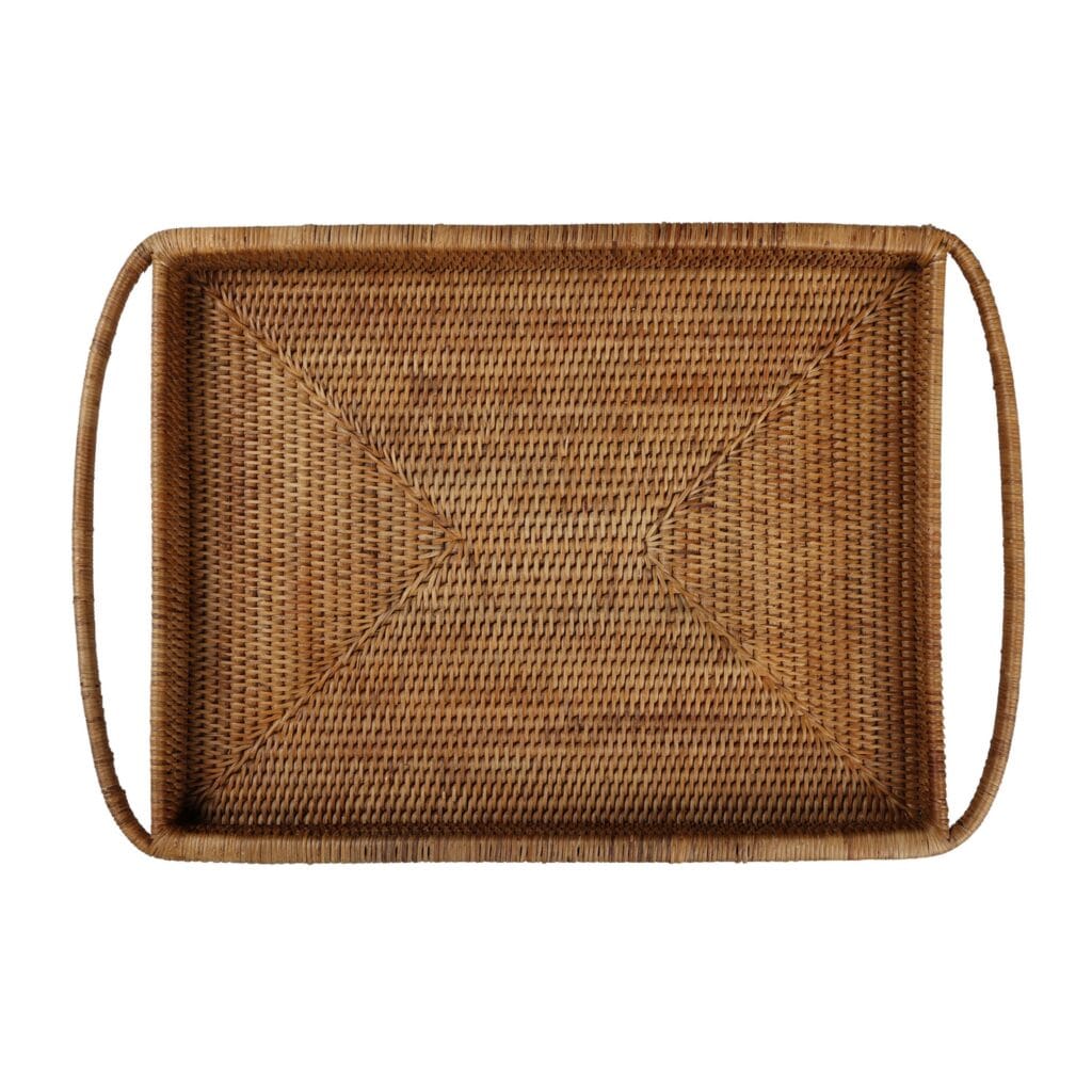 Entertain friends and family with your impressive attention to detail. Expertly handwoven rattan trays are ideal for a gathering of guests or to serve breakfast in bed.