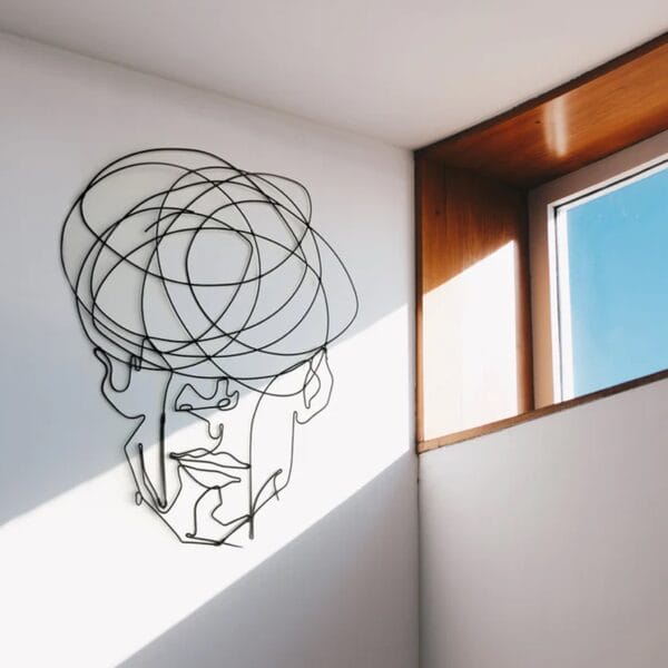 Unquiet: If I can't feel if I can't move if I can't think, and I can't care, then what conceivable point is there of this?  A unique translation of line art and emotion, banish those blank walls and give your space an urban edge.