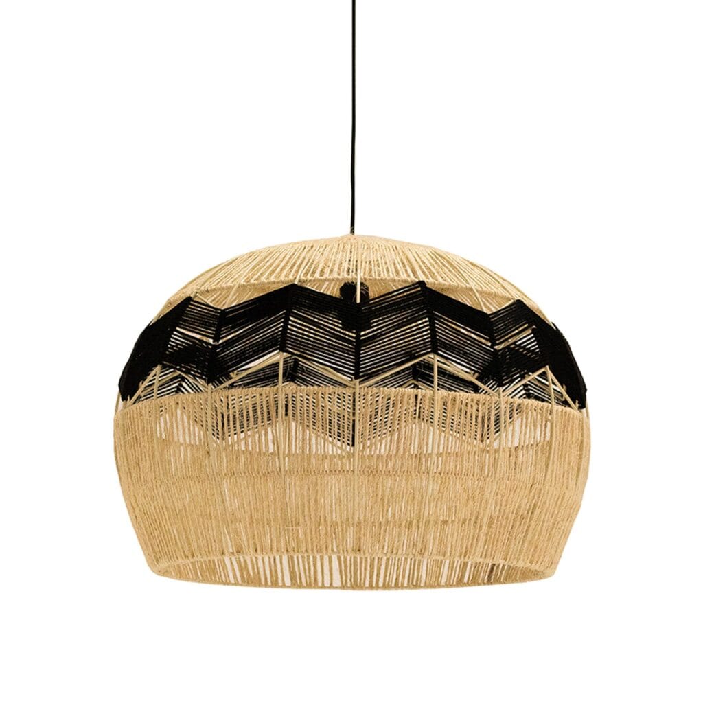 This unique locally handcrafted sisal and rope yarn pendant will be a talking point in any space.