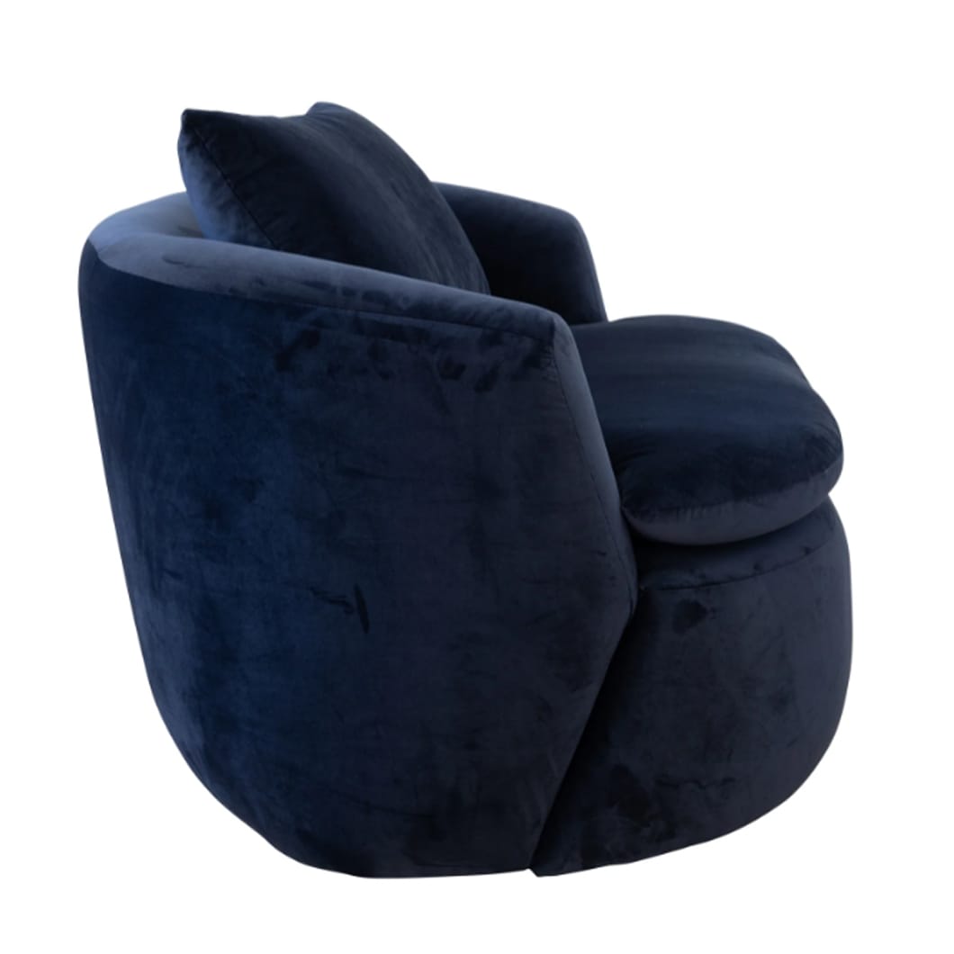 Sure to turn heads, the Ce La Vie swivel chair will bring everyday relaxation into your life. This locally made love seat is covered in a plush polyester blended with viscose and features a solid wood frame and virgin foam. Available in four striking shades, the Ce La Vie swivel chair comes with a matching cushion.