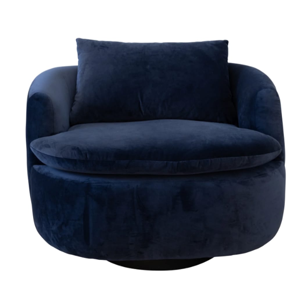 Sure to turn heads, the Ce La Vie swivel chair will bring everyday relaxation into your life. This locally made love seat is covered in a plush polyester blended with viscose and features a solid wood frame and virgin foam. Available in four striking shades, the Ce La Vie swivel chair comes with a matching cushion.