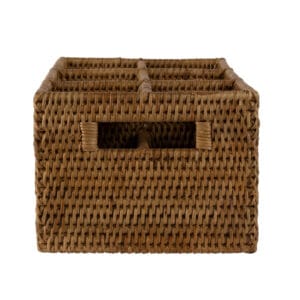 Intricate handwoven weaves and warm tones will bring an inviting aesthetic to your table. The Cluny Condiment Basket blends seamlessly with various décor styles, offering natural elegance to your dining experience. Rattan – Burmese Tide Weave. Colour, surface and size variation will occur.
