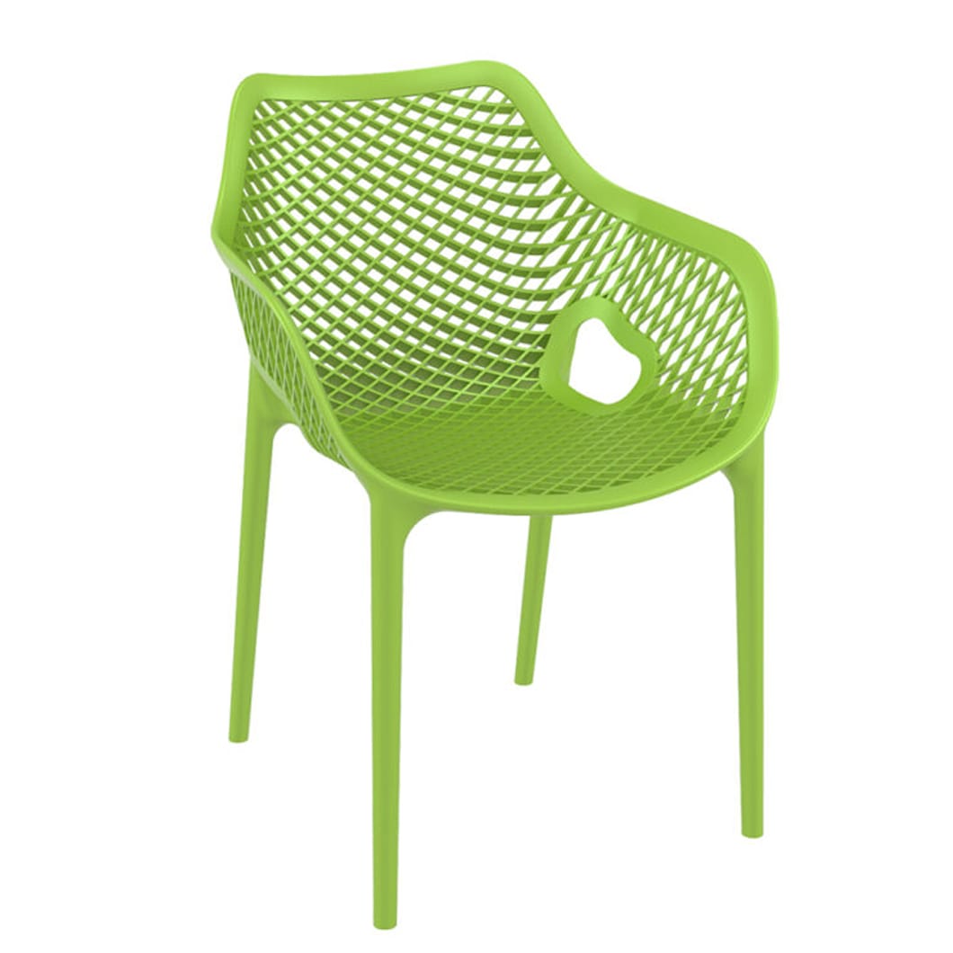 The Siesta Exclusive Air armchair is produced with a single injection of polypropylene reinforced with glass fibre obtained by means of the latest generation of air moulding technology with neutral tones. This chair is suitable for indoor and outdoor use.
