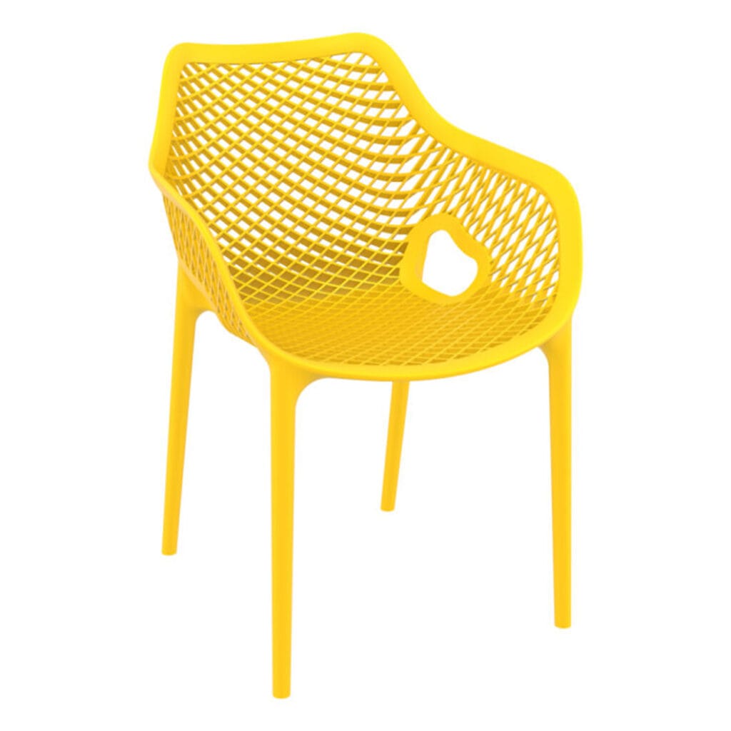 The Siesta Exclusive Air armchair is produced with a single injection of polypropylene reinforced with glass fibre obtained by means of the latest generation of air moulding technology with neutral tones. This chair is suitable for indoor and outdoor use.