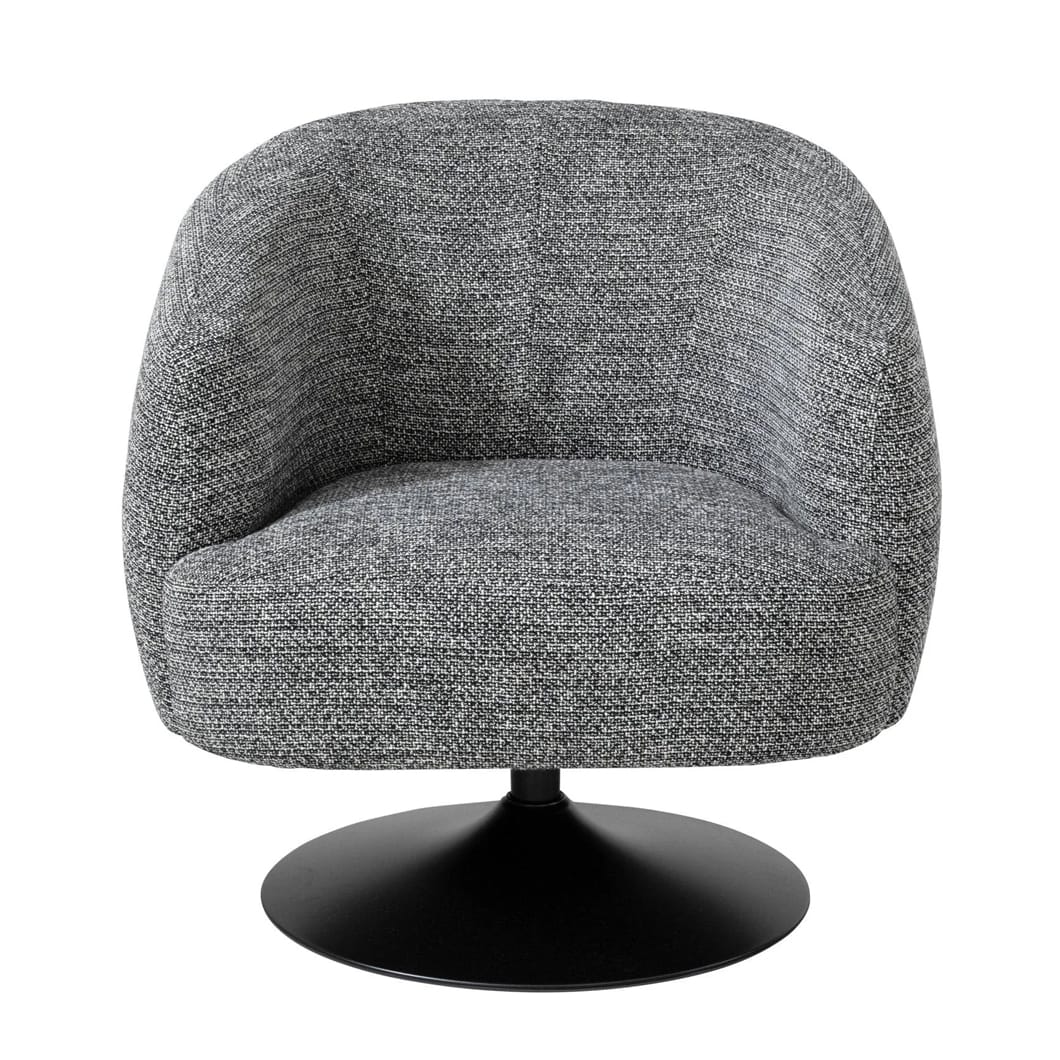 Put a stylish spin on your seating arrangements with the Melody swivel occasional chair. It is upholstere in polyester-cotton 88% Polyester; 22% Cotton, a textural fabric that offers this head-turner a sensational sensory element.