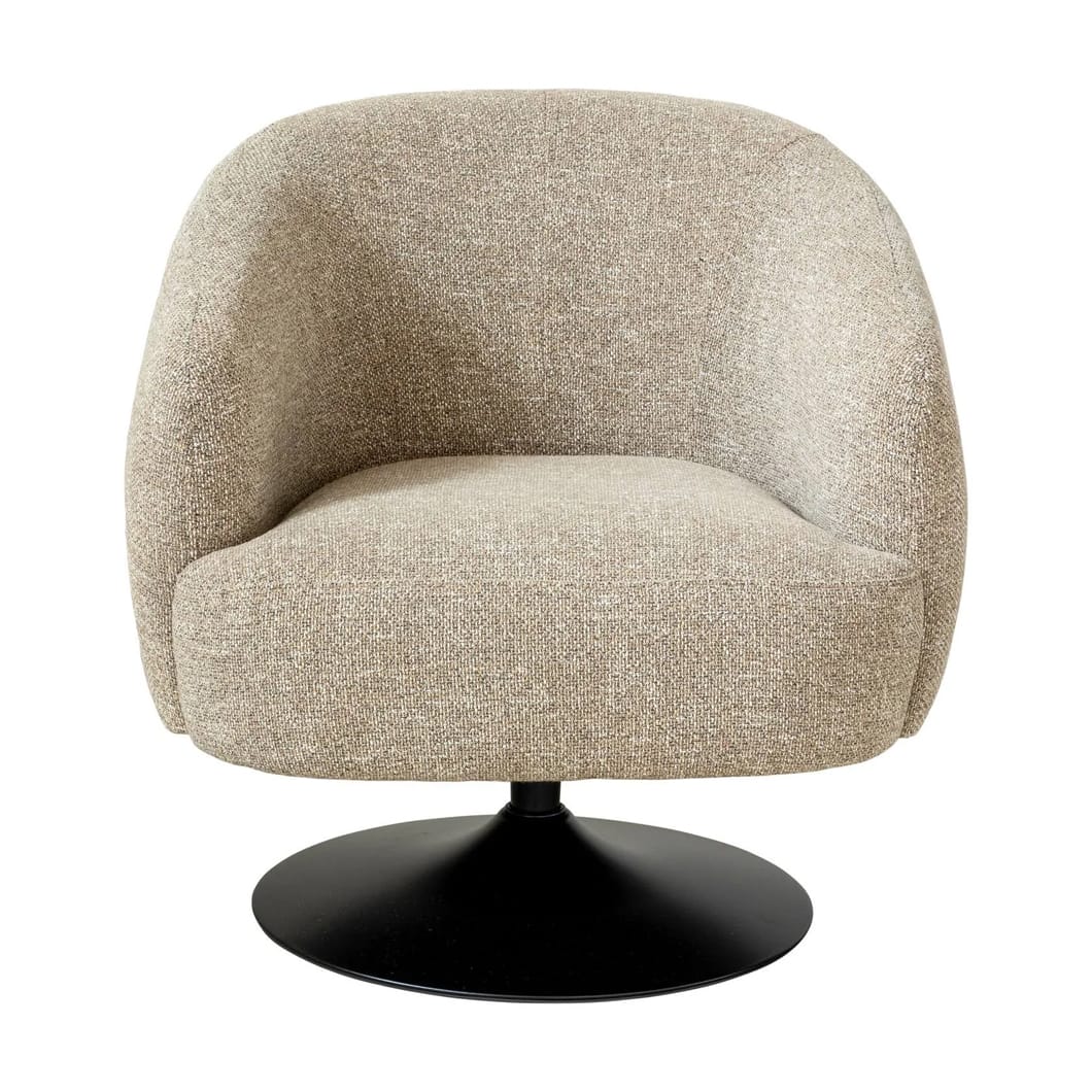 Put a stylish spin on your seating arrangements with the Melody swivel occasional chair. It is upholstere in polyester-cotton 88% Polyester; 22% Cotton, a textural fabric that offers this head-turner a sensational sensory element.