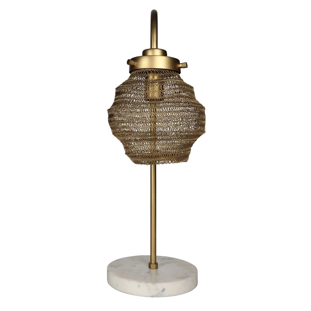 Embrace organic beauty with our Rookery bedside lamp. This tactile design features malleable powder-coated steel mesh that can be shaped to suit your personal aesthetic. The lamp features a marble base and is available in three natural colourways, encouraging a tranquil mood in any living space.