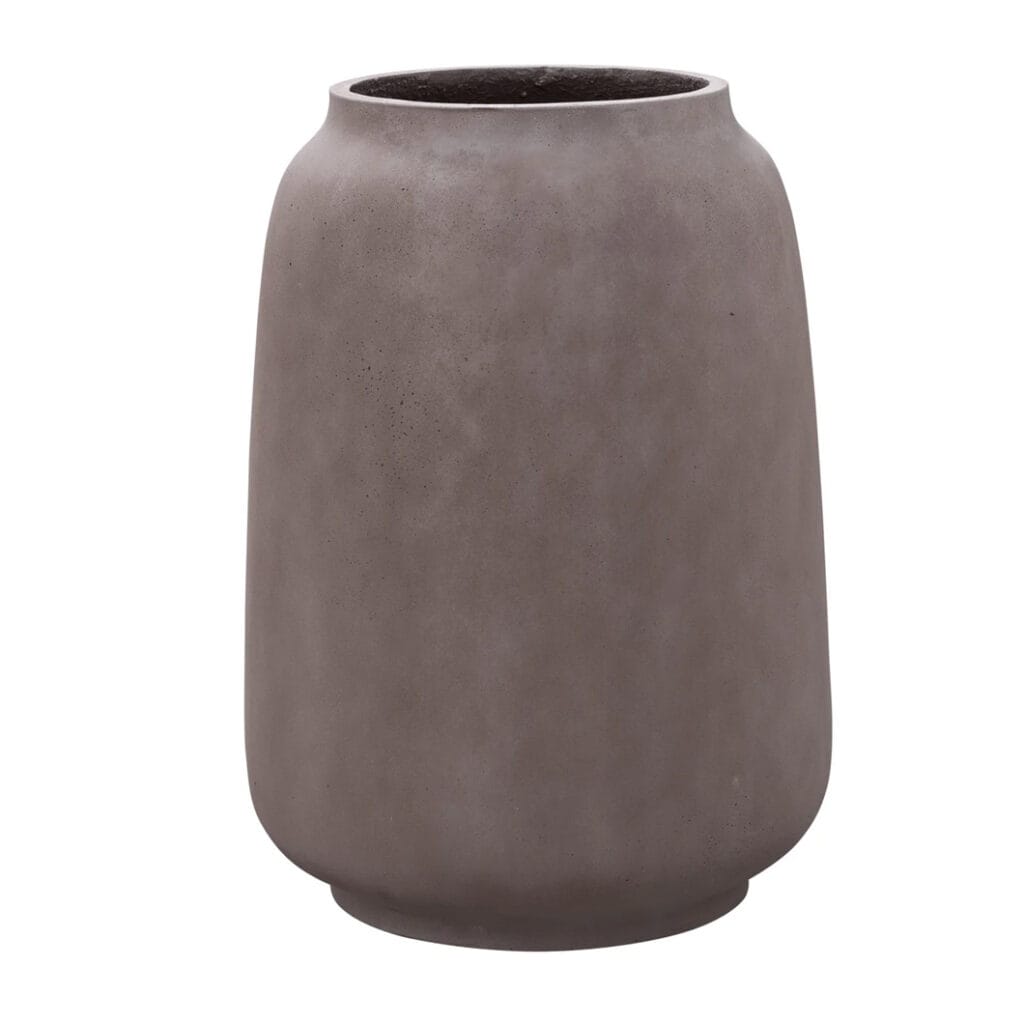Annam is a hand-finished in Vietnam design that will bring both durability and charm to gardens, patios or balconies. Made of a clever combination of cement, sand and fibreglass, these durable yet lightweight planters will withstand the elements, while allowing for easy repositioning. Drainage holes help to keep your plants happy and healthy. Available in three sizes and three earthy colourways. Outdoor and indoor use. Due to it's handmade nature variation in size, colour and texture will occur. Styles well with the Halong Planters.