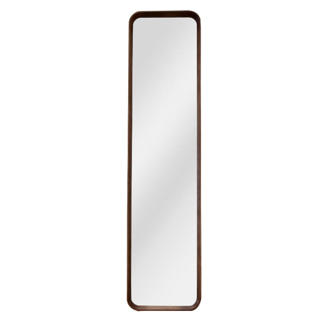 Crafted from sturdy solid oak and featuring exquisite curved frames with a smooth finish, Stately Reflection mirrors merge natural elegance with modern design. The range comprises six styles, including a floor mirror with a stand and variously shaped wall-mounted mirrors, all of which impart a touch of organic beauty. Choose between two shades, a natural oak tone or a darker brown. The mirrors come with secure hanging hardware. 