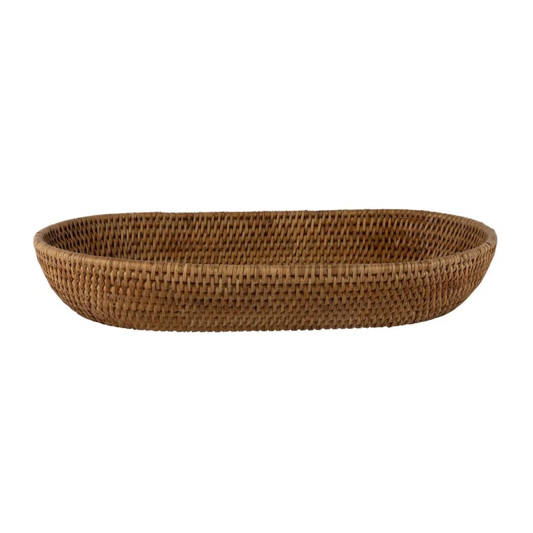 Intricate handwoven weaves and warm tones of the Britannia Breadbasket bring an inviting aesthetic to your table . The Cascavelle rattan Burmese Tide Weave serveware range – comprising the Moka ice bucket, Cluny condiment basket and oval Chamarel tray – blends seamlessly with various décor styles, offering natural elegance to your dining experience. Available in two tones.