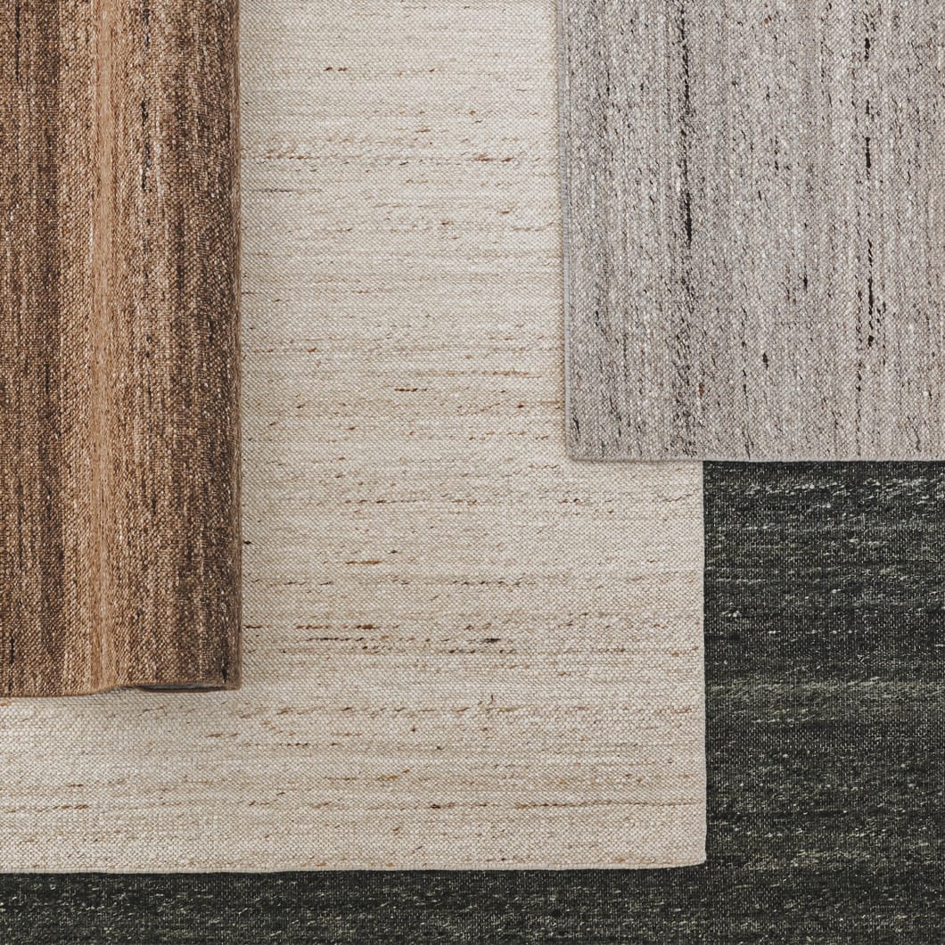 Embrace understated elegance with Harmonise rug, easy-to-style foundational pieces that blend functionality and comfort. Composed primarily of wool and featuring four neutral shades, these rugs will complement any decor scheme, while creating a warm and inviting atmosphere in your home. Handwoven in India for lasting quality and timeless elegance 90% Wool, 10% Cotton.