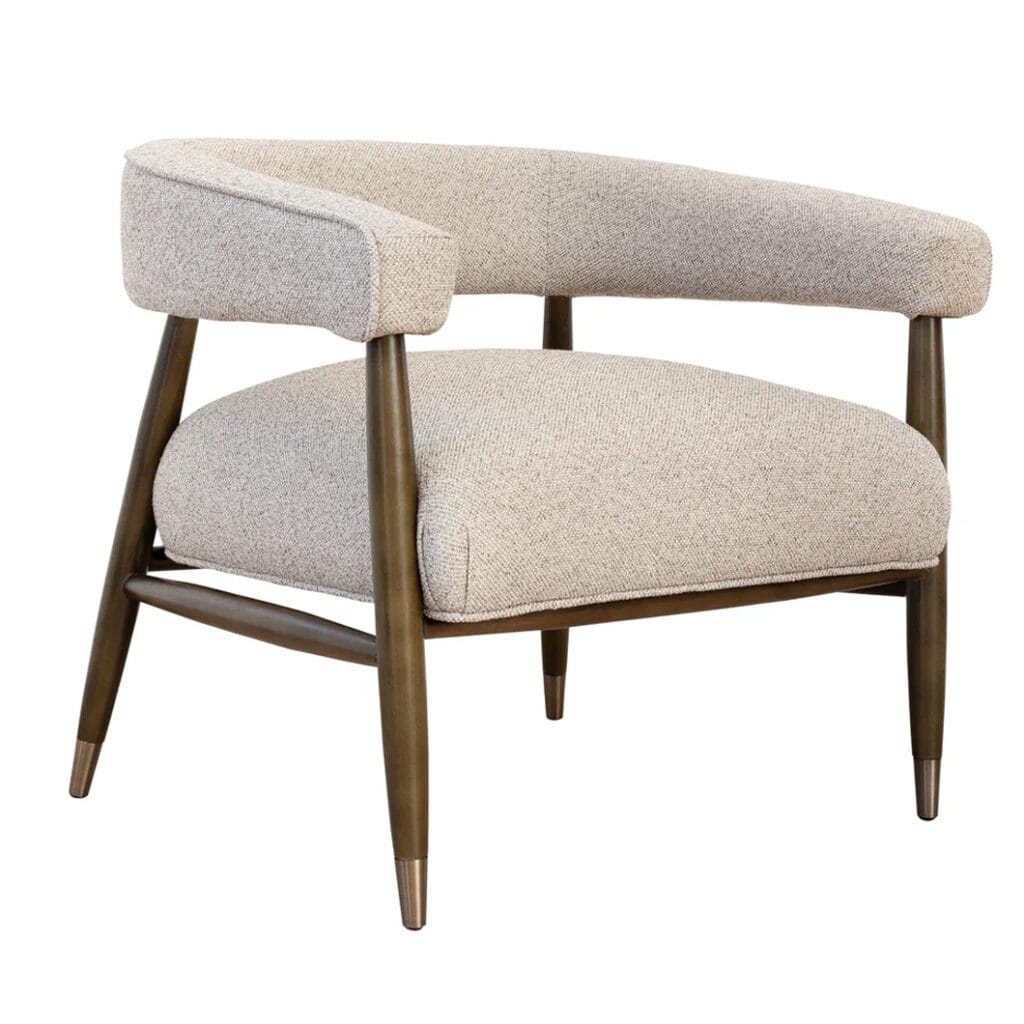 With its curvy contours, the Lexi occasional chair merges great looks with unparalleled comfort. An ash wood frame wood frame gives it warmth and sophistication, while its design is visually striking and offers optimal support. The Lexi is upholstered to perfection with 100% plush polyester fabric and finished off with legs refined in brass detail. Ideal for modern living rooms or home offices.