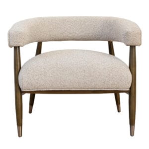 With its curvy contours, the Lexi occasional chair merges great looks with unparalleled comfort. An ash wood frame wood frame gives it warmth and sophistication, while its design is visually striking and offers optimal support. The Lexi is upholstered to perfection with 100% plush polyester fabric and finished off with legs refined in brass detail. Ideal for modern living rooms or home offices. Dimensions