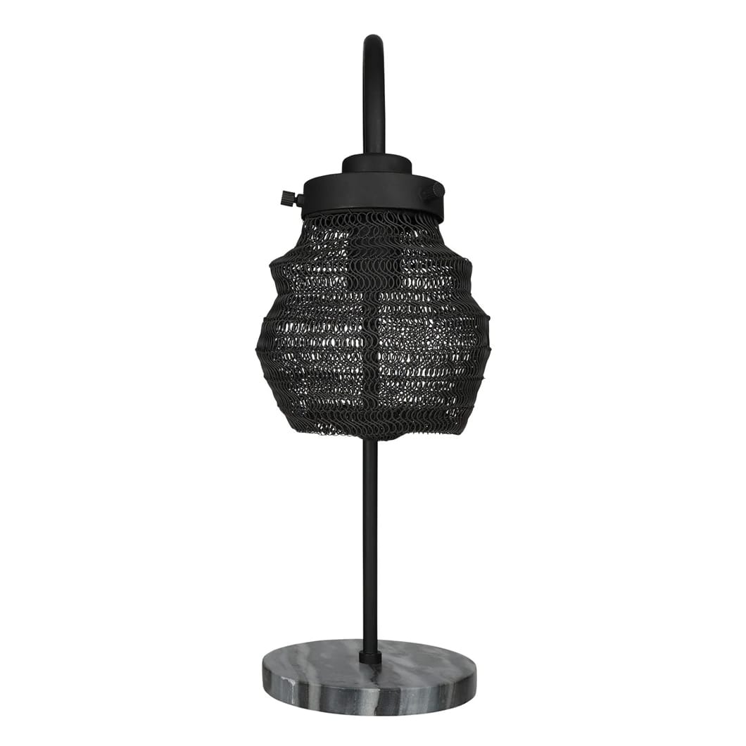 Embrace organic beauty with our Rookery bedside lamp. This tactile design features malleable powder-coated steel mesh that can be shaped to suit your personal aesthetic. The lamp features a marble base and is available in three natural colourways, encouraging a tranquil mood in any living space.