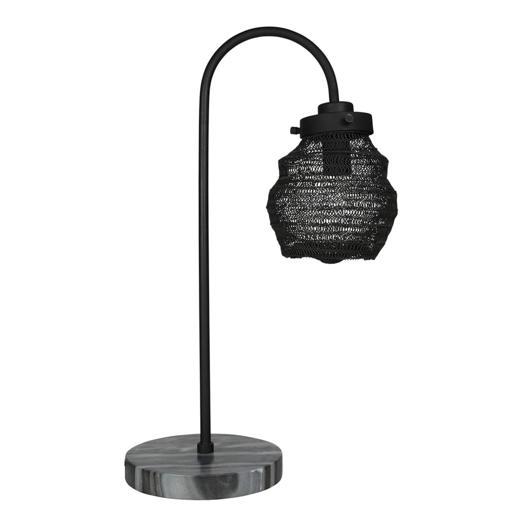 Embrace organic beauty with our Rookery bedside lamp. This tactile design features malleable powder-coated steel mesh that can be shaped to suit your personal aesthetic. The lamp features a marble base and is available in three natural colourways, encouraging a tranquil mood in any living space.