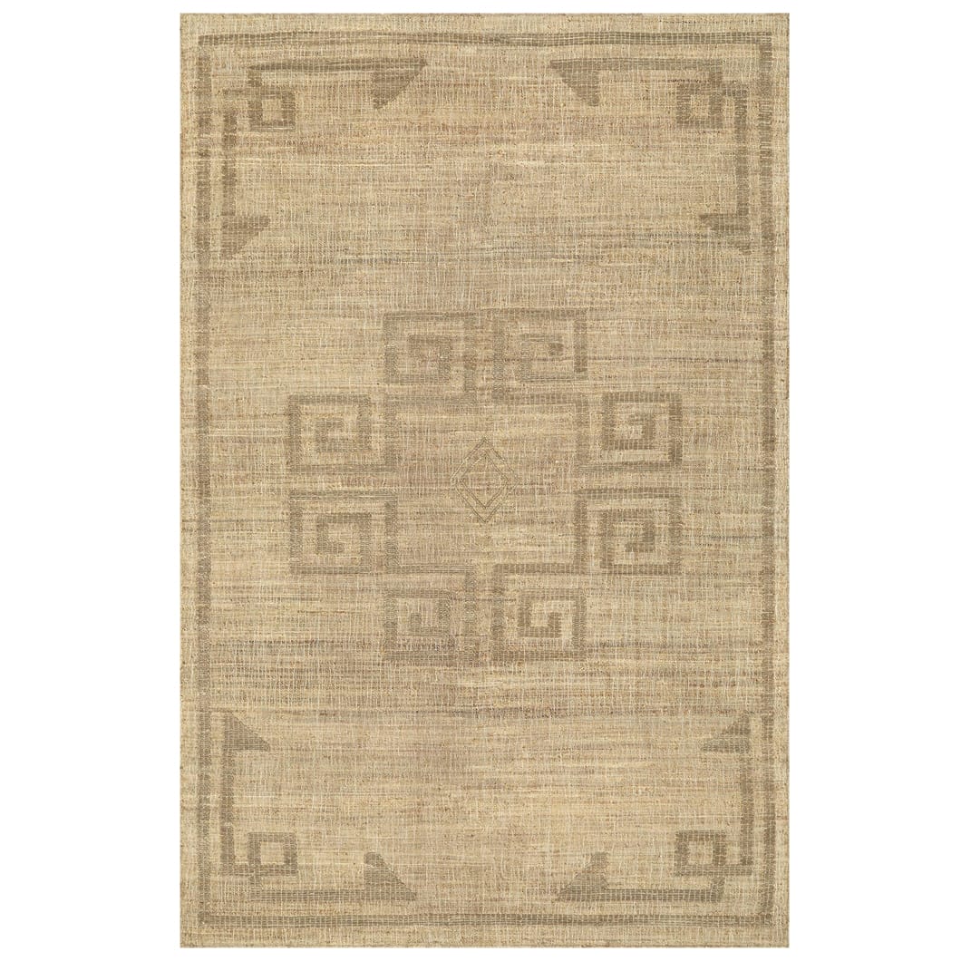 With a design inspired by the tapestry of organically formed patterns found in Africa, this handwoven rug will make a bold statement while adding a touch of character to your indoor spaces. The blend of materials makes this piece a compelling combination of softness and robustness.