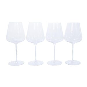 Raise a toast to elegance with Celebration drinkware, stunning four-piece sets of tumblers, and champagne, red wine and white wine glasses, each crafted from hand-blown, lead-free crystal glass. Crafted to elevate every occasion, these glasses shimmer with sophistication, whether you're hosting a swanky soirée or enjoying a quiet drink. Light weight, generous size, perfect for any occasion