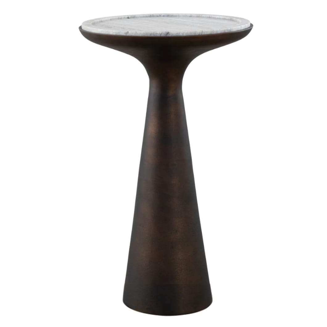 Introduce contemporary craftsmanship and timeless elegance to undercover outdoor patio areas with our Corsica side tables. These chic accents feature a sleek cast aluminium frame and a tabletop made of Morchana marble with a smooth profile edge, giving them a luxurious finish. No assembly required. Available in two sizes.