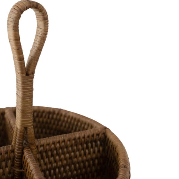 Intricate handwoven weaves and warm tones will bring an inviting aesthetic to your table. The Cascavelle rattan serveware range comprises the Moka ice bucket, Ebene and Cluny condiment baskets, Britannia breadbaskets, the oval Chamarel tray and rectangular Tamarin tray, and will blend seamlessly with various decor styles, offering natural elegance to your dining experience. Available in two tones.