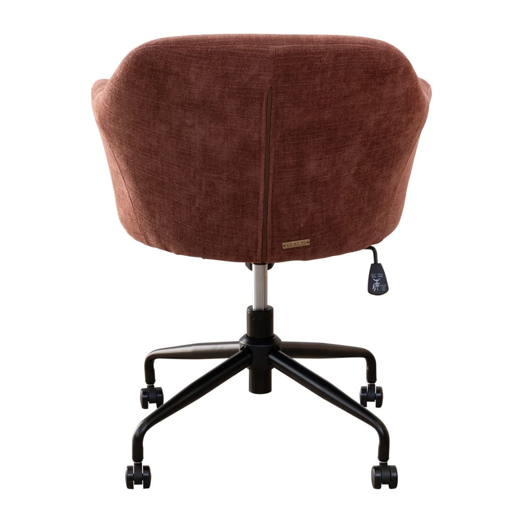 With its adjustable swivel seat, steel legs and padded seat, the comfy and durable Miranda office chair is essential for a productive home office experience. Upholstered with 100% Polyester fabric and available in four shades, the Miranda is the perfect blend of modern style and ergonomic design. Minor assembly required.