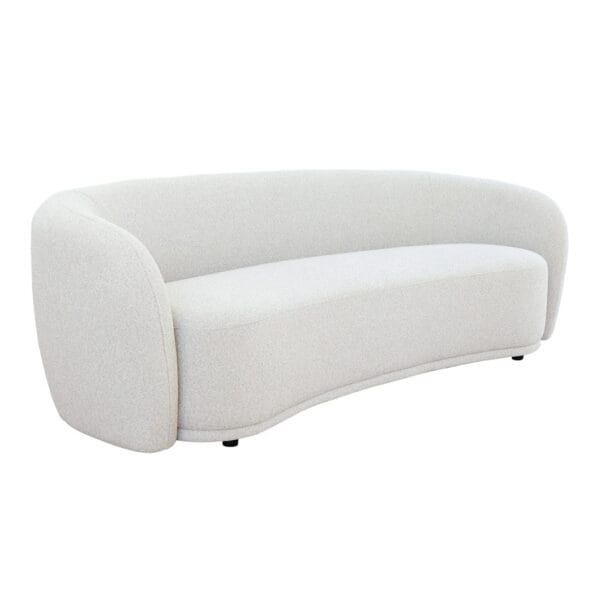 With its unique curved design, the Prague sofa is an eye-catching centrepiece that will add a touch of contemporary elegance to living spaces. Available in two colourways, this sofa offers plush cushioning for the ultimate sit-back-and-relax experience. Upholstered in a plush 100% Polyester fabric. Minor assembly required.