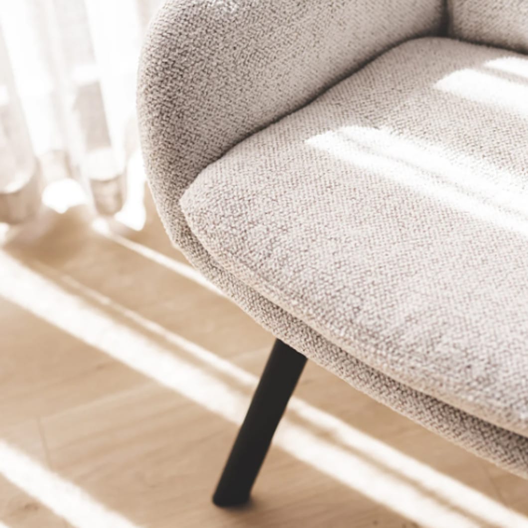 Luxe, textured upholstery and cushioned comfort are what you can expect of the Chloe seating range, which comprises dining chairs, and adjustable counter chairs and office chairs. Upholstered in 100% Polyester fabric, made of steel and features a self-correcting swivel seat. These chairs will bring sturdiness, sophistication and a bit of swivel to tables, kitchen counters or home office spaces. Available in a range of easy-to-style colourways. Minor assembly required.