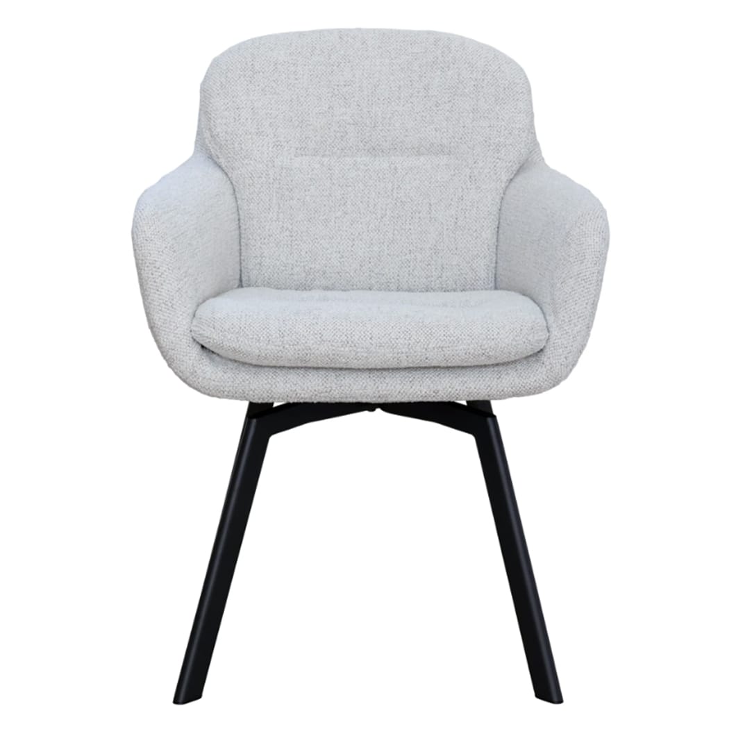 Luxe, textured upholstery and cushioned comfort are what you can expect of the Chloe seating range, which comprises dining chairs, and adjustable counter chairs and office chairs. Upholstered in 100% Polyester fabric, made of steel and features a self-correcting swivel seat. These chairs will bring sturdiness, sophistication and a bit of swivel to tables, kitchen counters or home office spaces. Available in a range of easy-to-style colourways. Minor assembly required.